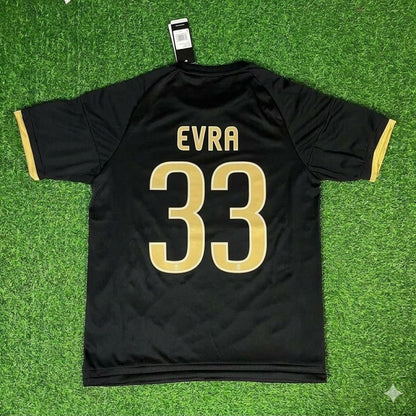 Patrice Evra 33 - Juventus Retro Schwarzes Trikot Fußballtrikot