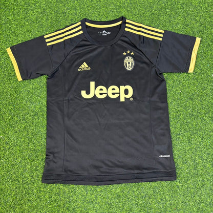Patrice Evra 33- Juventus Retro Black Kit Jersey Trikot Maglia Soccer Shirt