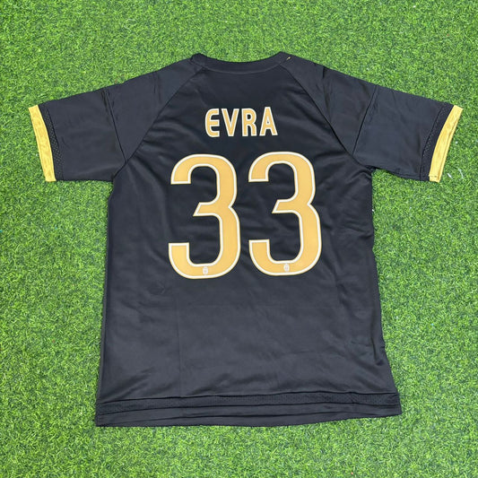 Patrice Evra 33- Juventus Retro Black Kit Jersey Trikot Maglia Soccer Shirt
