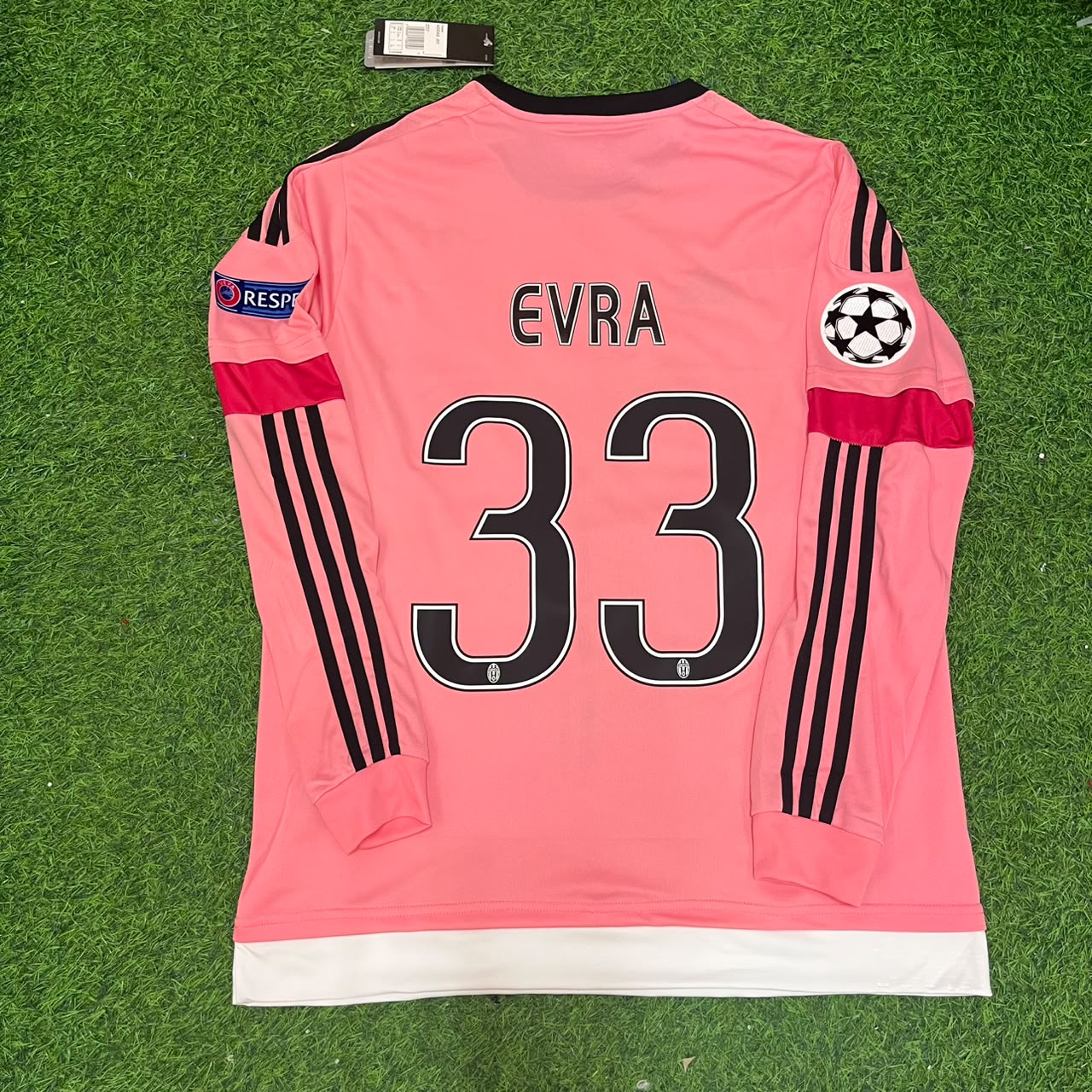Patrice Evra Juventus Pink Retro 2015-2016 Pink Jersey Trikot