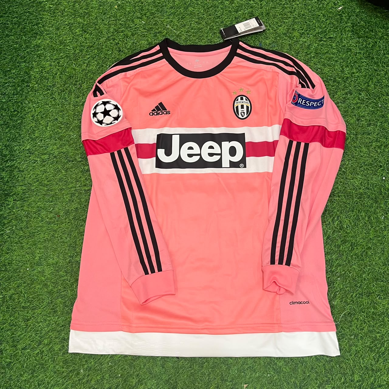 Patrice Evra Juventus Pink Retro 2015-2016 Pink Jersey Trikot