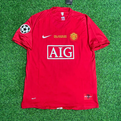 Patrice Evra Manchester United 2008 Champions League Final Retro Football Jersey Kit