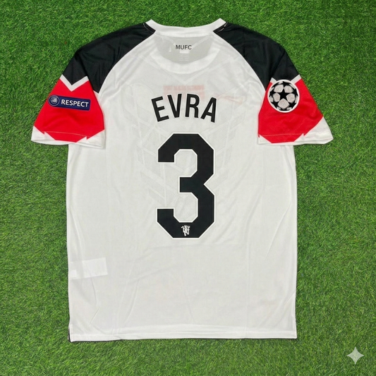 Patrice Evra #3 Manchester United 2011 Champions League Final White Football Jersey