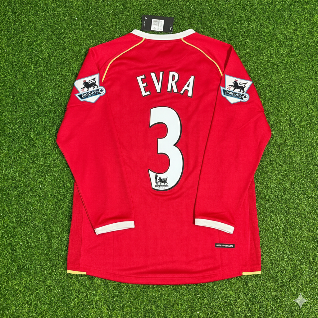 Patrice Evra Manchester United 2006-2007 Red Jersey Trikot