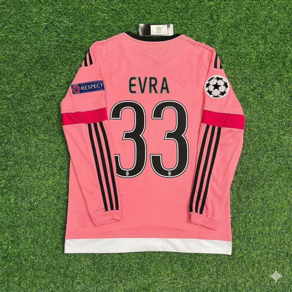 Patrice Evra Juventus Pink Retro 2015-2016 Pink Jersey Trikot