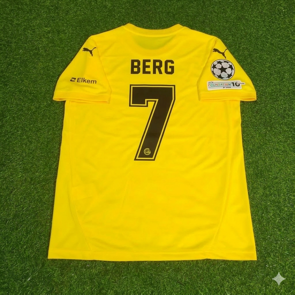 Patrick Berg #7 Bodø/Glimt 2026 Nouvelle Saison Ligue des Champions Maillot Jaune
