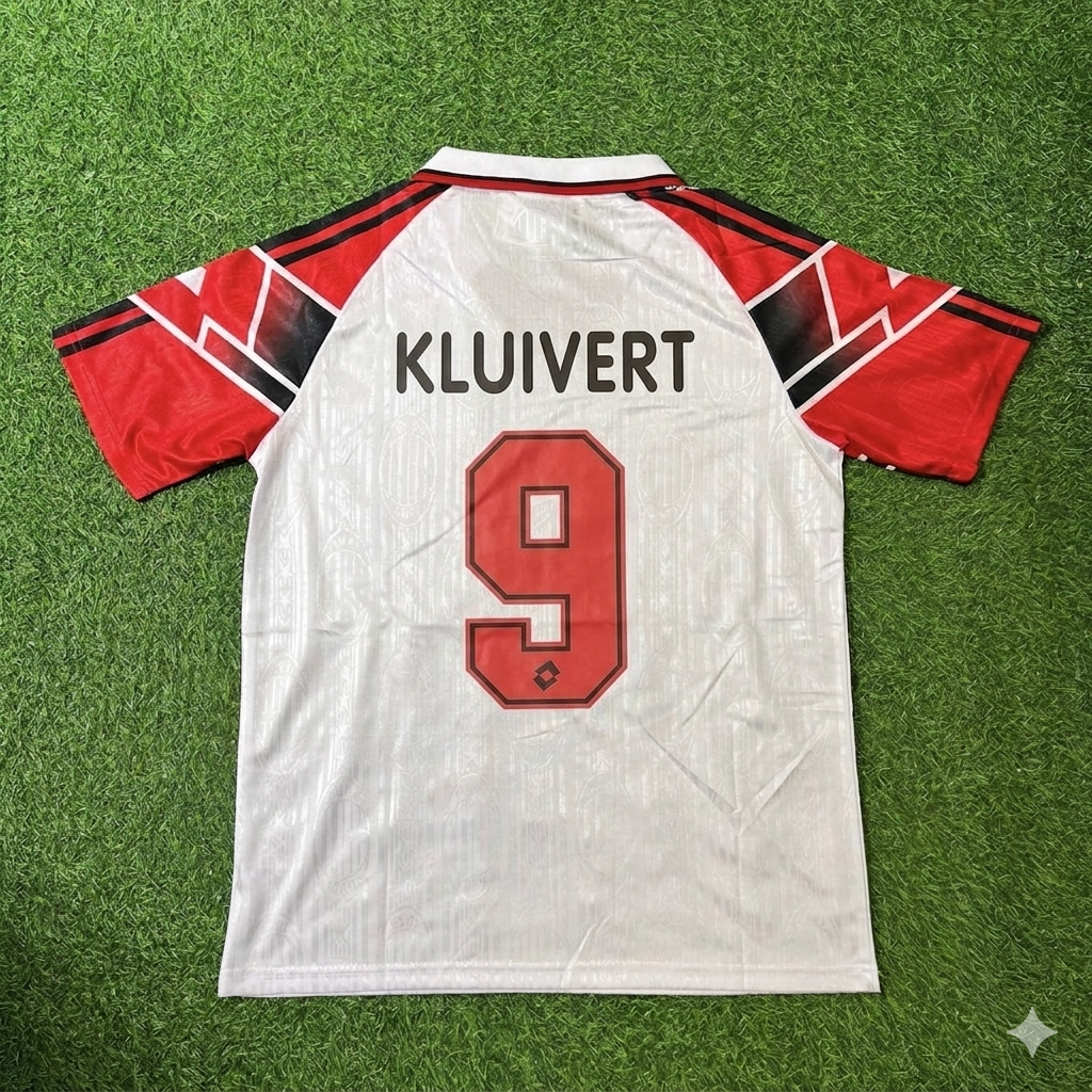 Maillot de football rétro extérieur Patrick Kluivert #9 AC Milan 1997