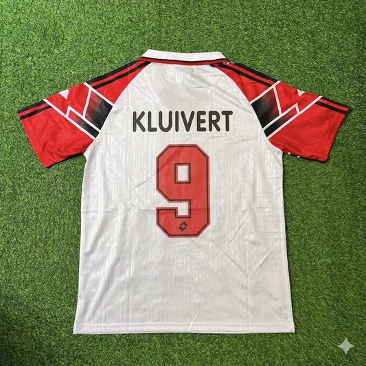 Patrick Kluivert #9 AC Milan 1997 Away Retro Football Jersey
