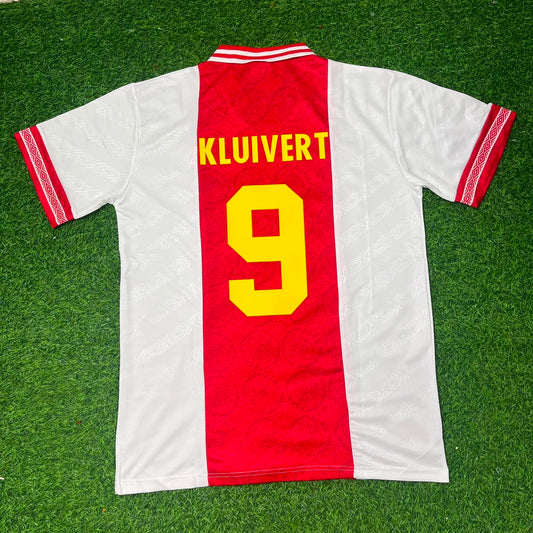 Patrick Kluivert Ajax Retro Golden Printing Jersey Trikot Soccer Shirt
