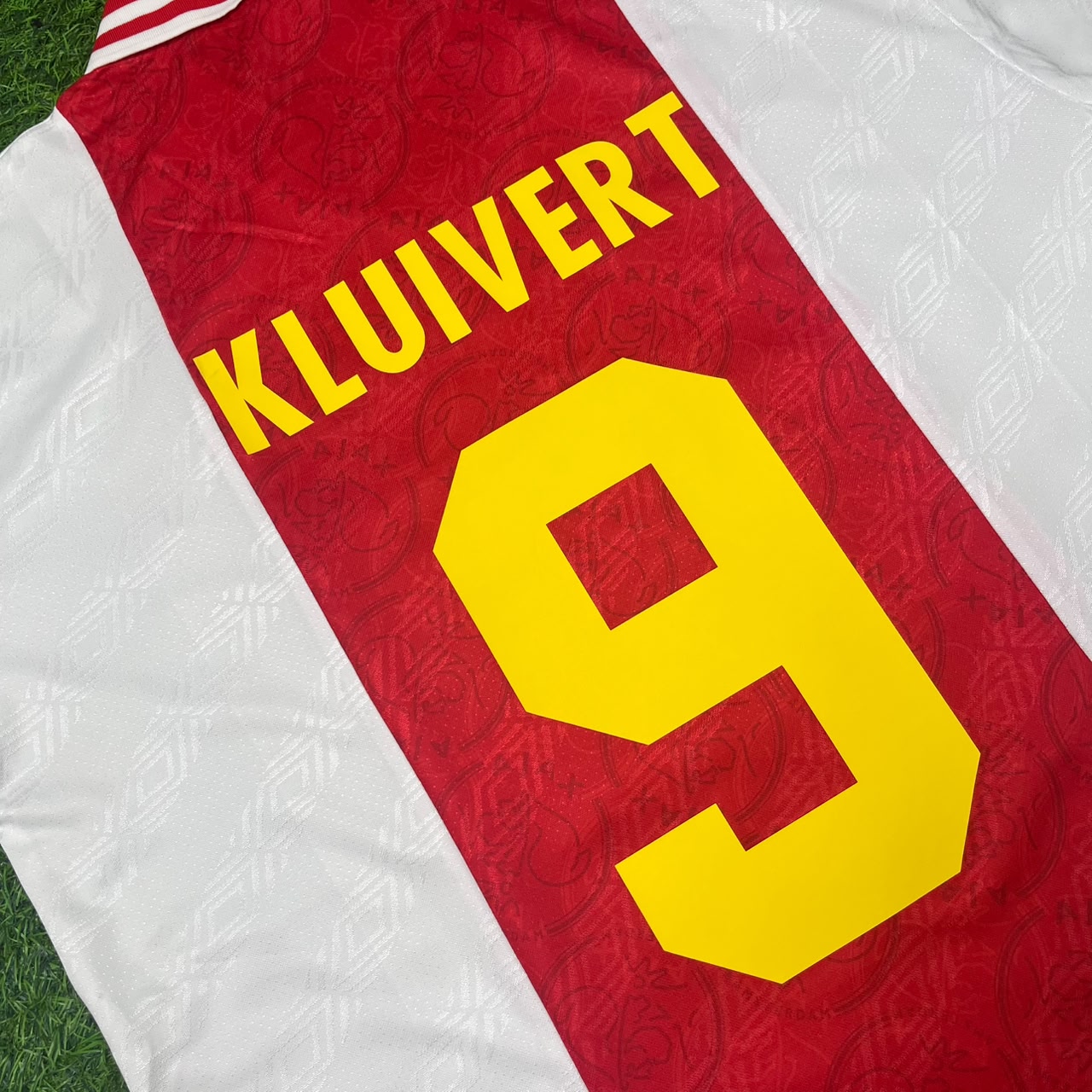 Patrick Kluivert Ajax Retro Golden Printing Jersey Trikot Soccer Shirt
