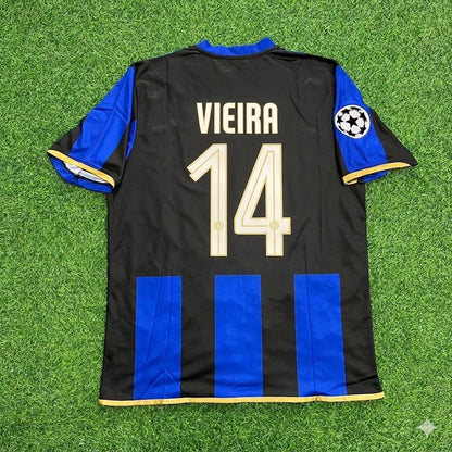 Patrick Vieira #14 Inter Milan 2008-09 Retro Football Jersey Kit