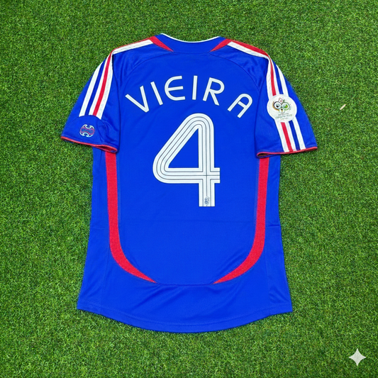Patrick Vieira France 2006 World Cup Blue Retro Kit – | Trikot | Maillot Soccer Shirt