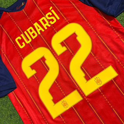 Pau Cubarsi #22 Spain Two Star 2026 World Cup Champions Home Jersey Trikot Maillot