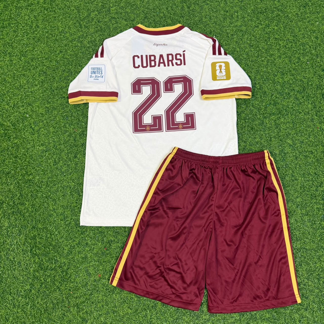 Pau Cubarsi Spain 2026 World Cup Kids Football Jersey
