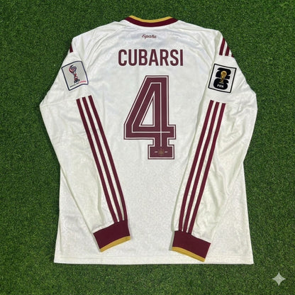 Pau Cubarsí #4 Spain 2026 World Cup Away Long Sleeve Jersey Trikot Maillot