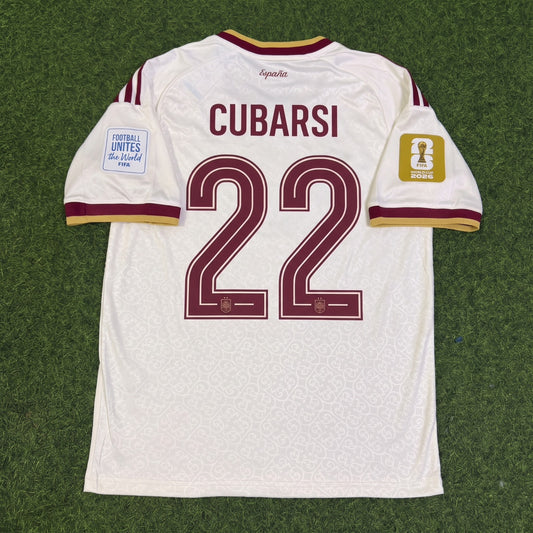 Pau Cubarsi #22 Spain Two Star 2026 World Cup Champions Away Jersey Trikot Maillot
