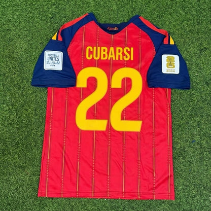 Pau Cubarsi #22 Spain Two Star 2026 World Cup Champions Home Jersey Trikot Maillot