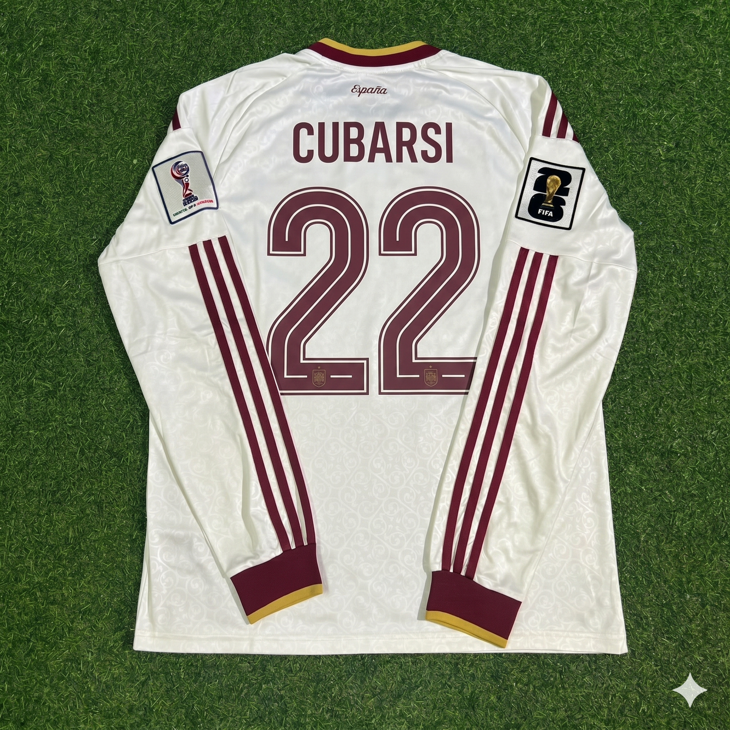 Pau Cubarsí #22 Spain 2026 World Cup Away Long Sleeve Jersey Trikot Maillot
