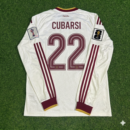Pau Cubarsí #22 Spain 2026 World Cup Away Long Sleeve Jersey Trikot Maillot