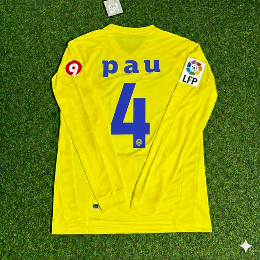 Pau Torres 4 Villarreal CF 2008/2009 Long Sleeve Retro Football Jersey
