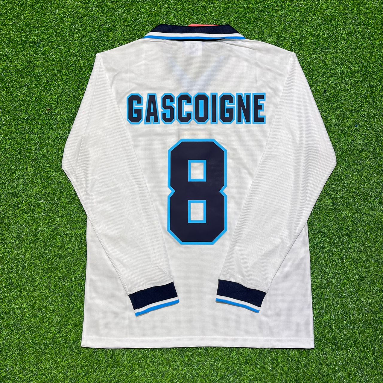 Paul Gascoigne England 1996 Long Sleeve Retro Football Jersey