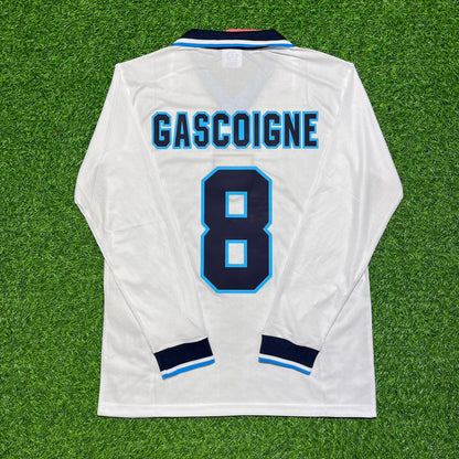 Paul Gascoigne England 1996 Long Sleeve Retro Football Jersey