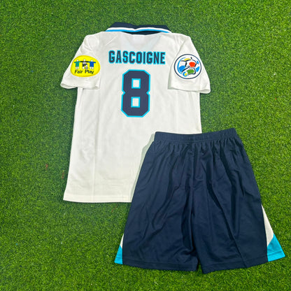 Paul Gascoigne Kids England EURO 1996 Retro Football Jersey