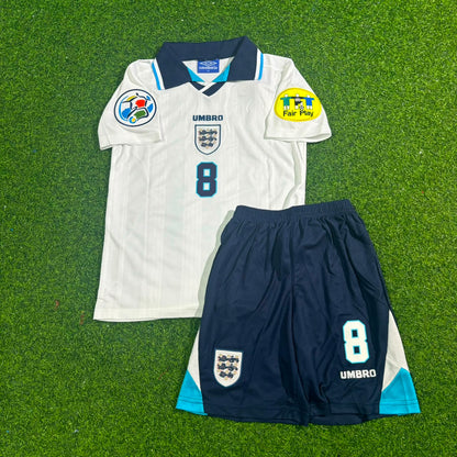 Paul Gascoigne Kids England EURO 1996 Retro Football Jersey
