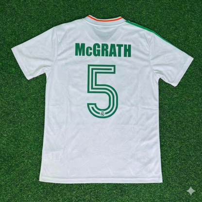 Paul McGrath Ireland White Legendary Anniversary Retro Football Jersey Kit