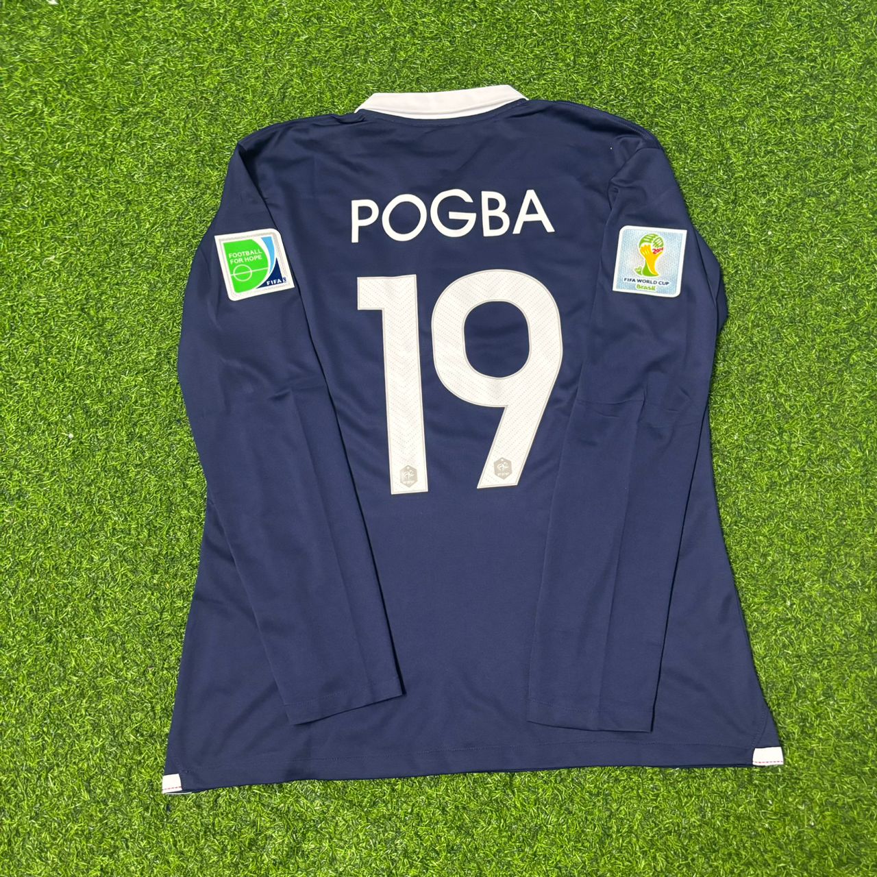 Paul Pogba #19 France 2014 World Cup Long Sleeve Football Jersey