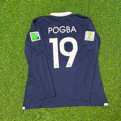 Paul Pogba #19 France 2014 World Cup Long Sleeve Football Jersey