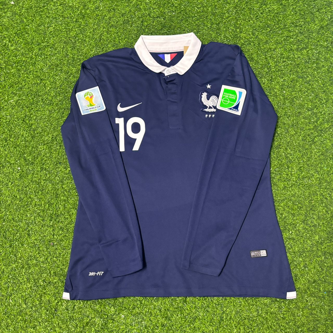 Paul Pogba #19 France 2014 World Cup Long Sleeve Football Jersey