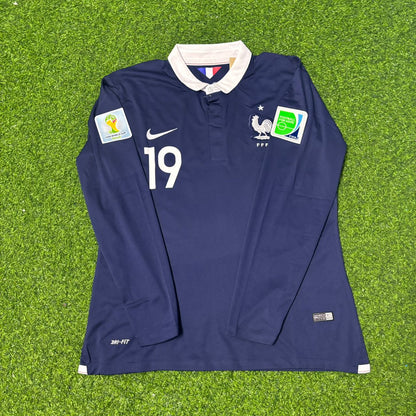 Paul Pogba #19 France 2014 World Cup Long Sleeve Football Jersey