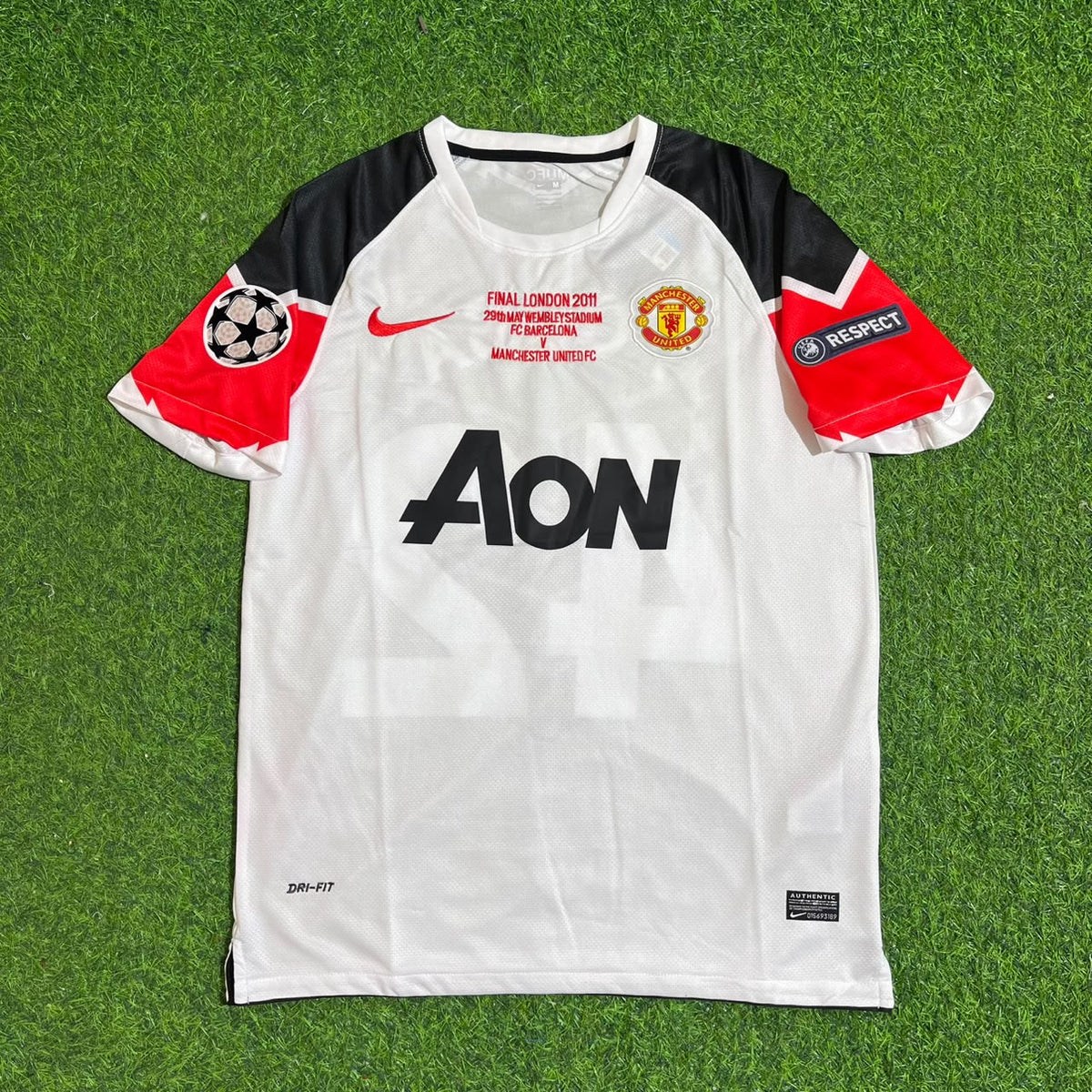 Paul Pogba #42 Manchester United 2011 Champions League Final White Football Jersey