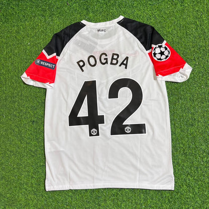 Paul Pogba #42 Manchester United 2011 Champions League Final White Football Jersey