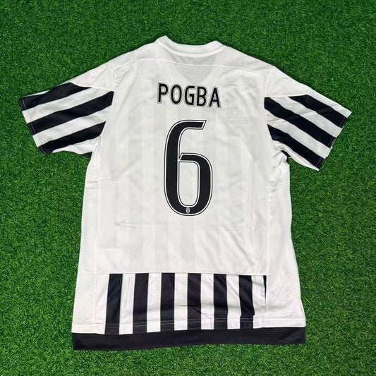 Paul Pogba 6-Juventus 2015-2016 Retro Home Football Jersey Trikot