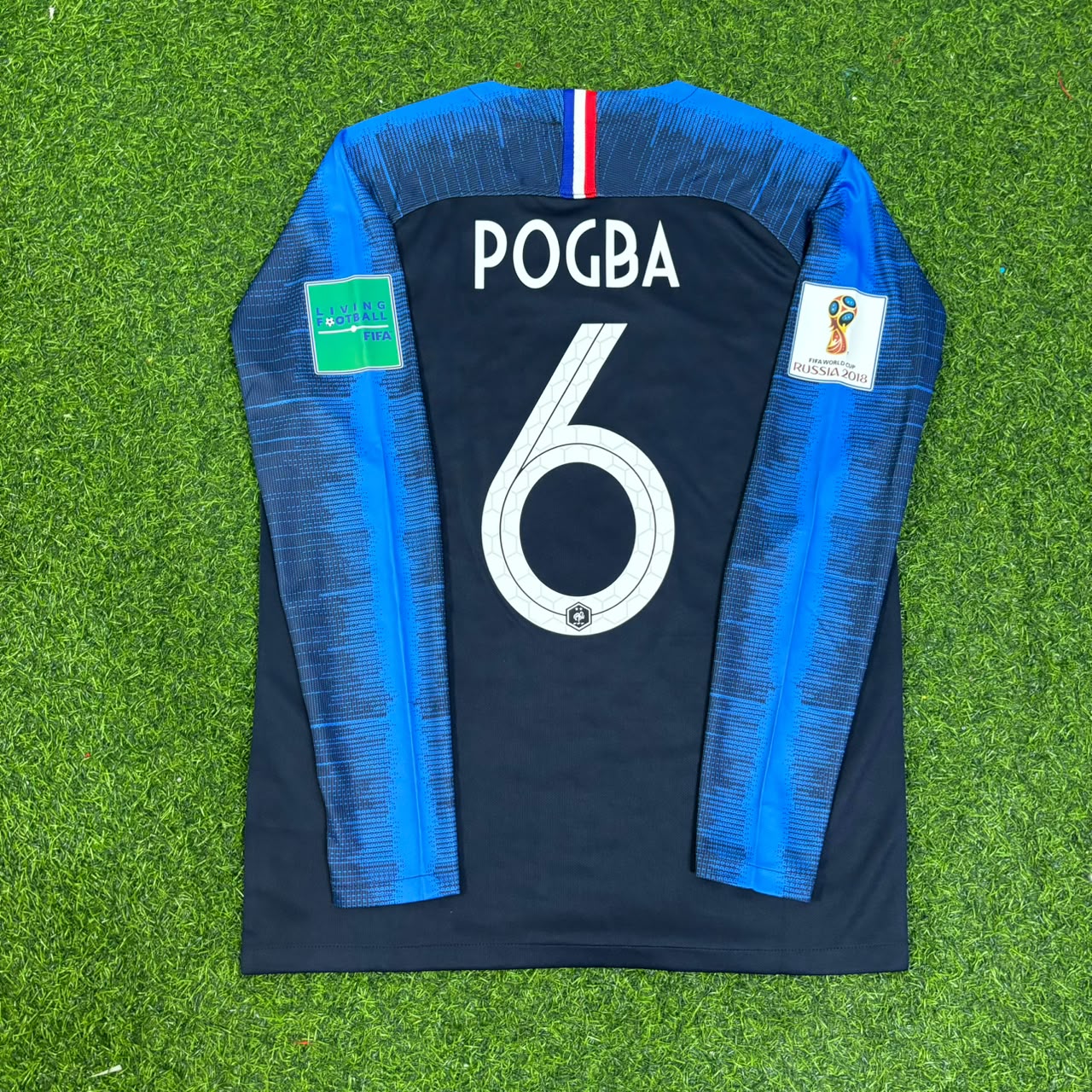 Paul Pogba France 2018 World Cup Final Long Sleeve Retro Football Jersey Kit