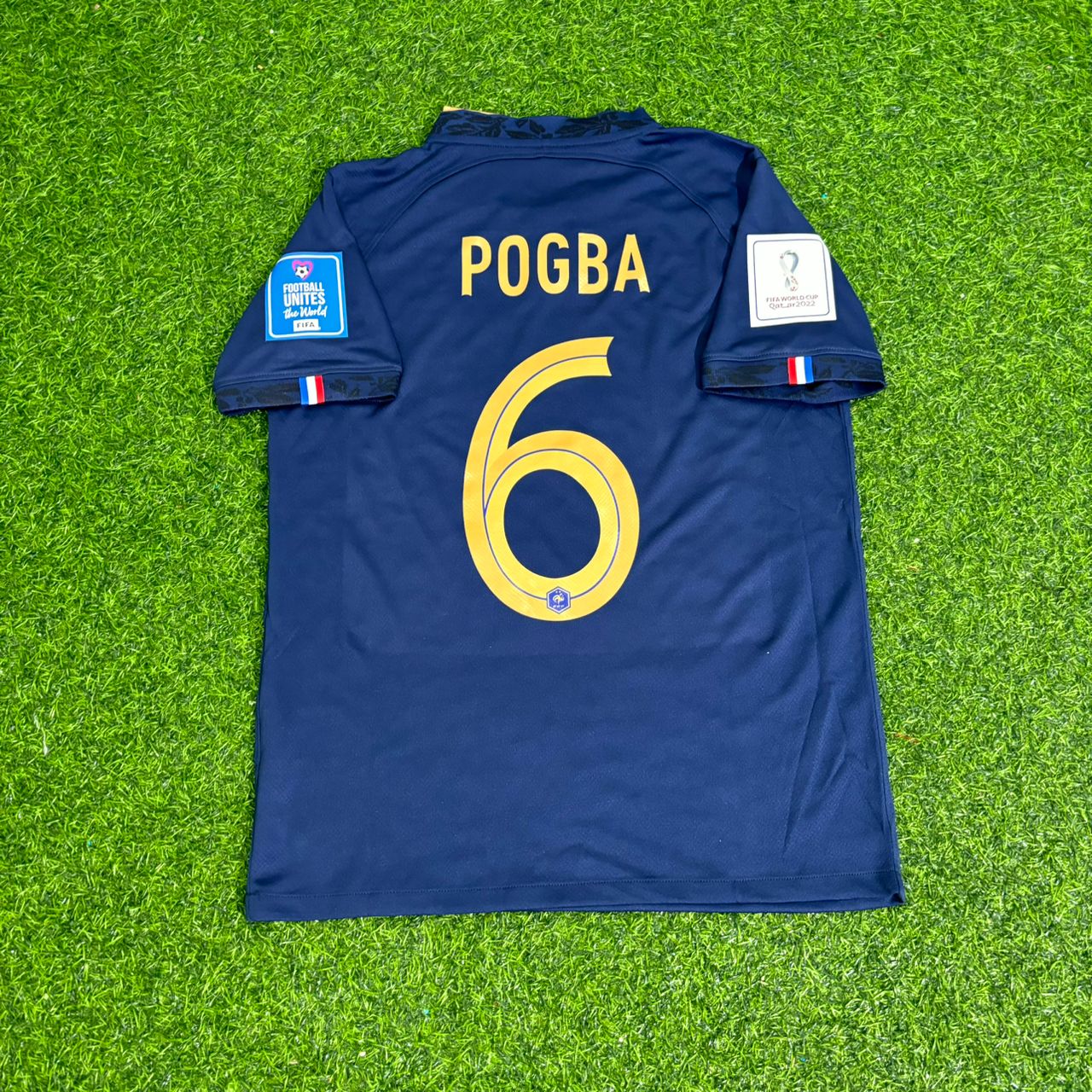 Paul Pogba France 2022 World Cup Final Retro Jersey Maillot Trikot Soccer Shirt