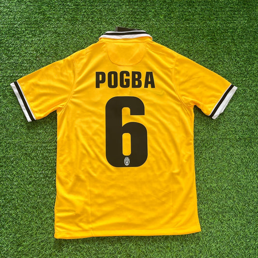 Paul Pogba Juventus 2013/2014 Yellow Away Retro Football Jersey
