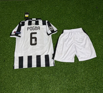 Paul Pogba Juventus 2014 2015 Retro Kids Football Jersey Kit