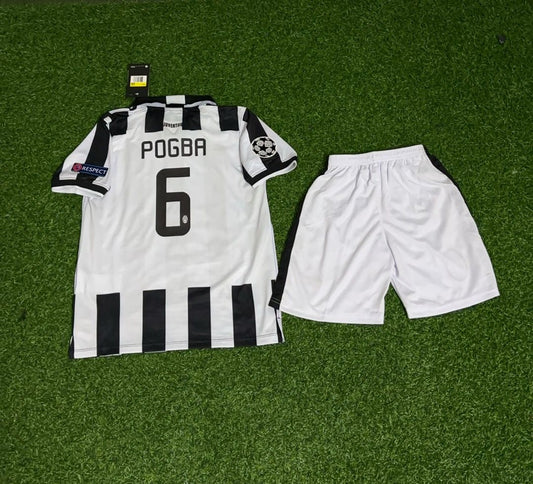 Paul Pogba Juventus 2014 2015 Retro Kids Football Jersey Kit