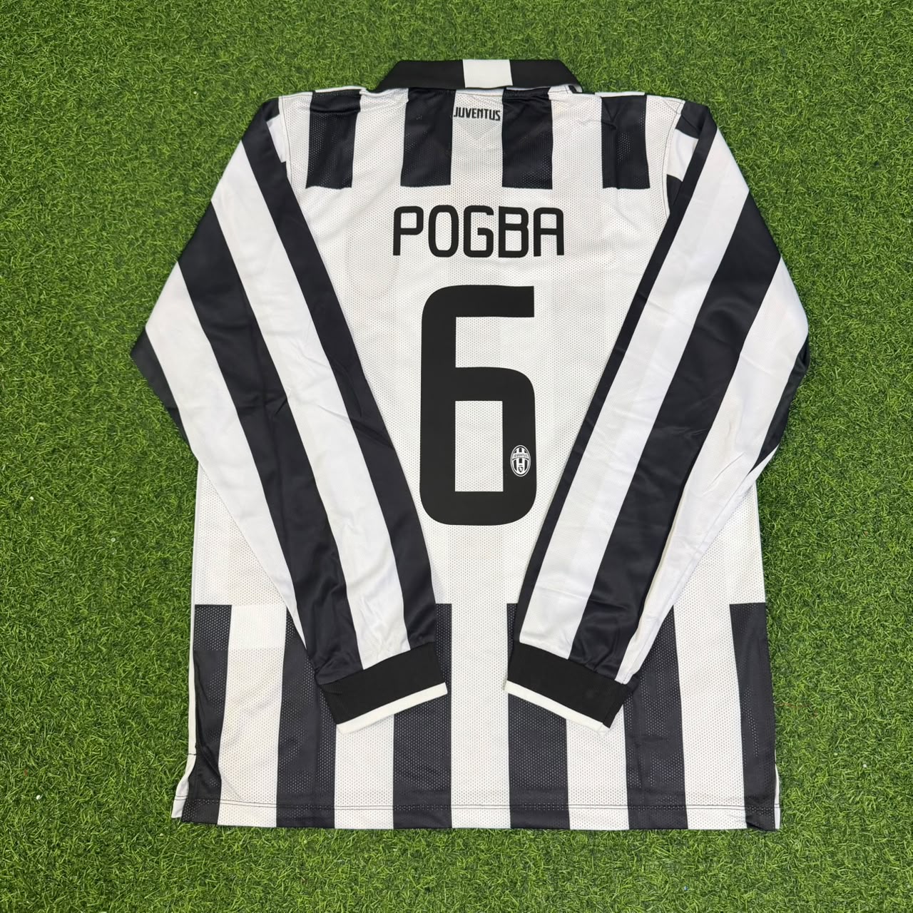 Paul Pogba #6 Juventus 2014 2015 Retro Long Sleeve Jersey Trikot Maillot Maglia Soccer Shirt