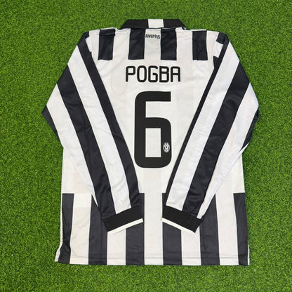 Paul Pogba #6 Juventus 2014 2015 Retro Long Sleeve Jersey Trikot Maillot Maglia Soccer Shirt