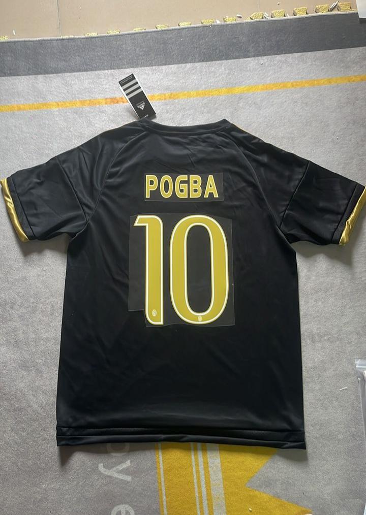 Paul Pogba Juventus Retro Black Kit Jersey Trikot Maglia