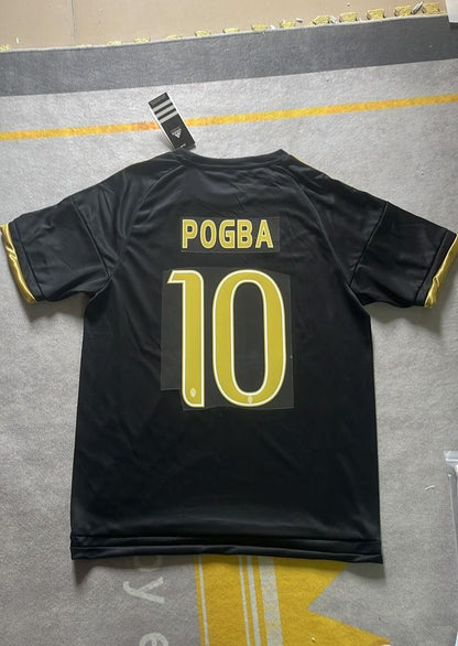 Paul Pogba Juventus Rétro Kit Noir Maillot Trikot Maglia Maillot de Football