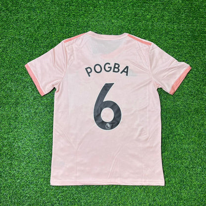 Paul Pogba Manchester United 2018/19 Pink Retro Football Jersey Kit
