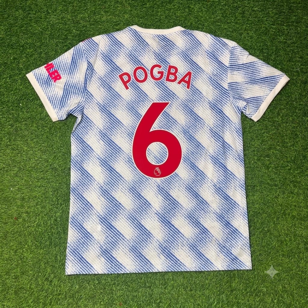 Paul Pogba Manchester United 2021-2022 Final Season Away Retro Football Jersey