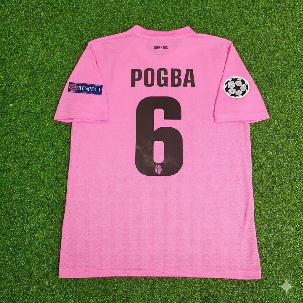 Paul Pogba Juventus Pink 2012 2013 Season Retro Jersey Soccer Shirt
