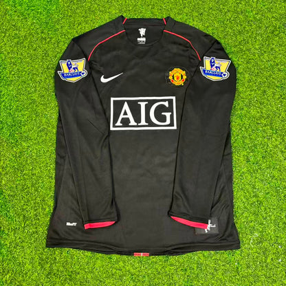 Paul Scholes 2007-2008 Manchester United Black Retro Jersey Trikot Camiseta Maillot