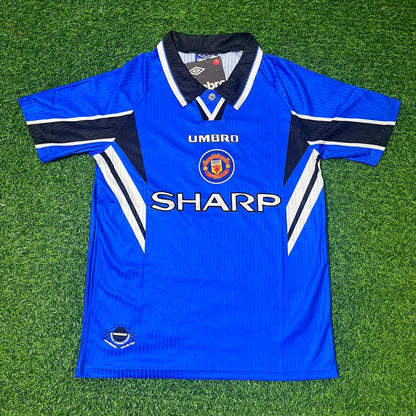 Paul Scholes Manchester United 1996/1997 Blue Retro Football Jersey